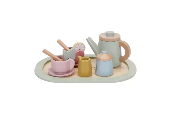 Wooden tea service set