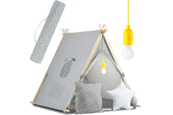 Children's tent Tipi with light and 2 pillows