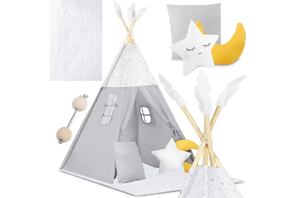 Kids Tent/Tipi (Light Gray)