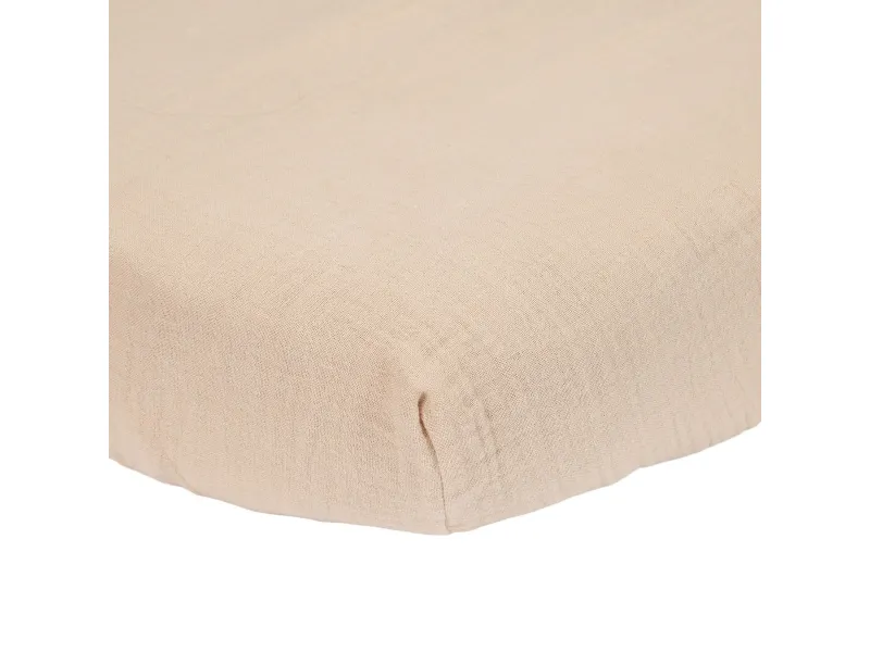 Little Dutch Fitted gultiņas palags ´Pure Beige´ 60 x 120 cm