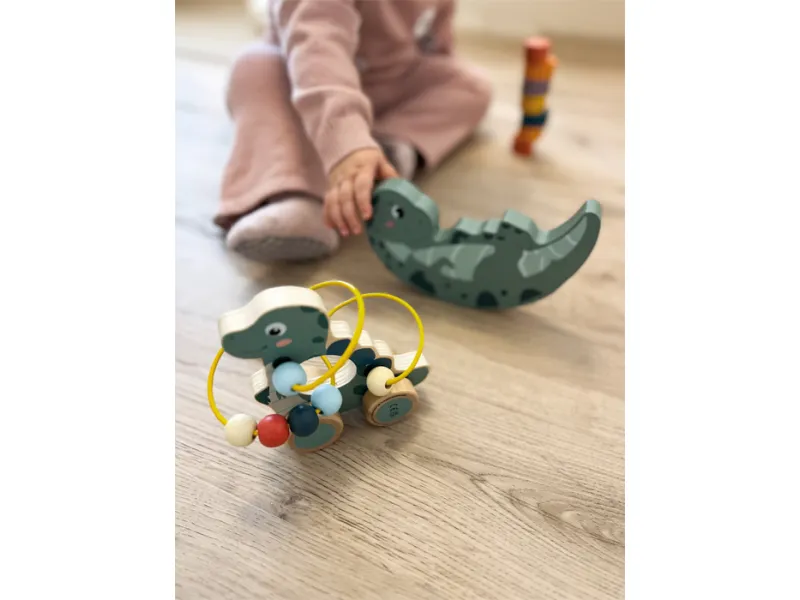 Push-Along Toy with Bead Maze "Dino"