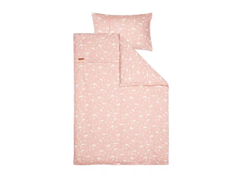 Cot duvet cover Ocean Pink 100×140 cm + 40×60 cm