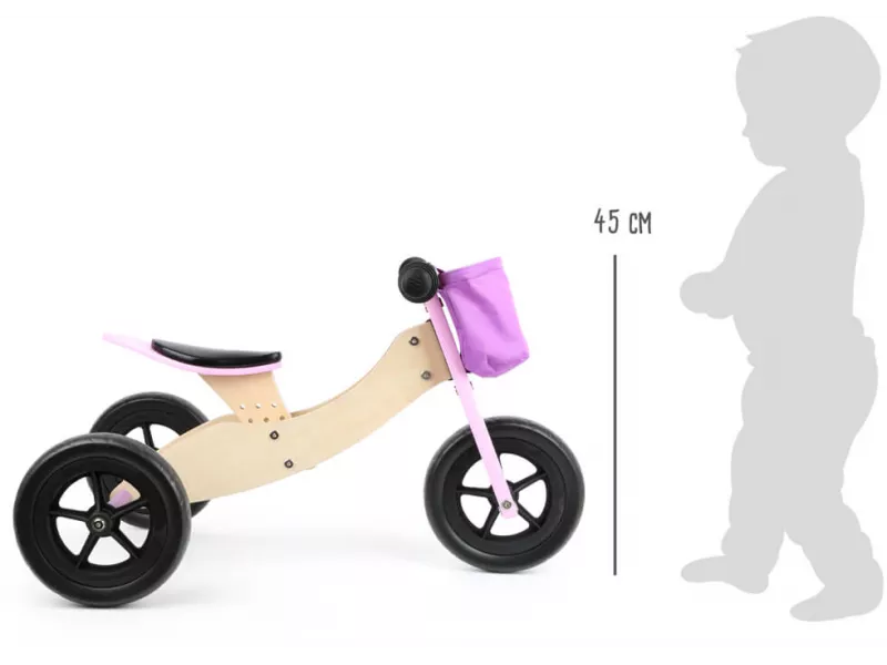 Līdzsvara velosipēds 2-in-1, rozā, Maxi