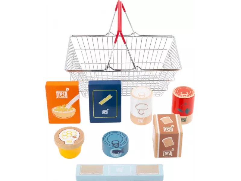 Groceries Set in a Shopping Basket "fresh"