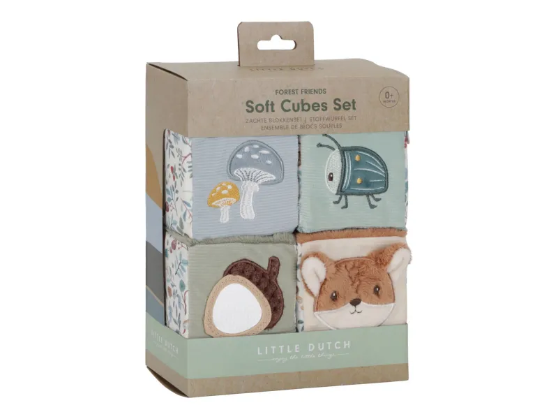 Little Dutch Set of soft cubes ´Forest Friends´ GRS