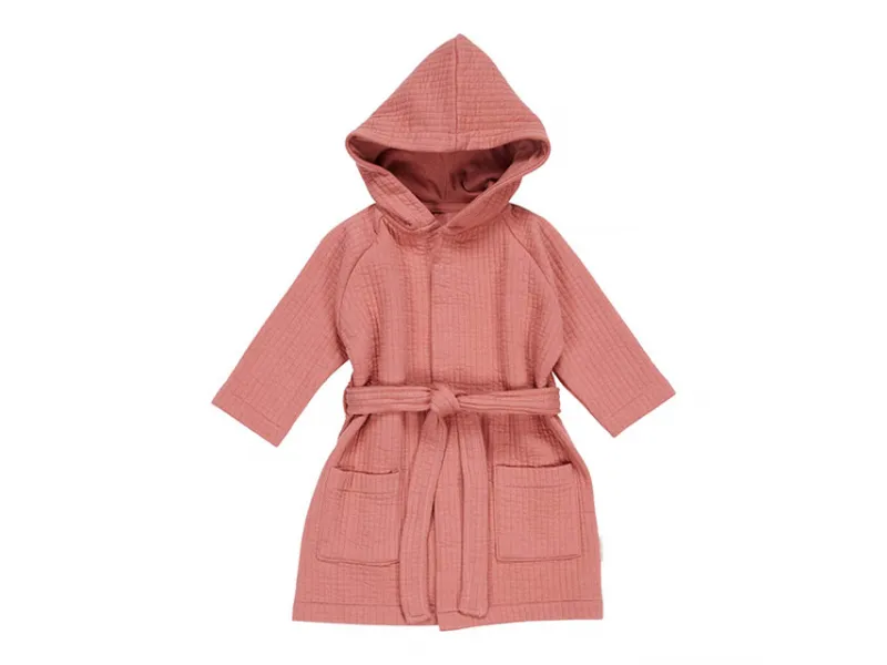 Little Dutch baby bathrobe ´Pure Pink Blush´ 74/80 hooded