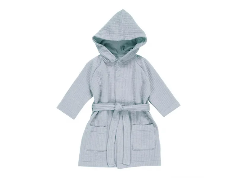 Little Dutch baby bathrobe ´Pure Soft Blue´ 98/104 hooded