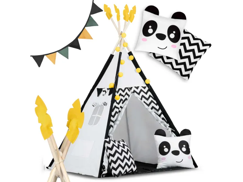 Tipi tent with garlands and lights (Panda)