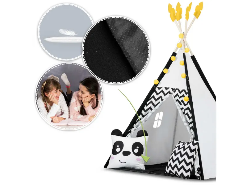 Tipi tent with garlands and lights (Panda)