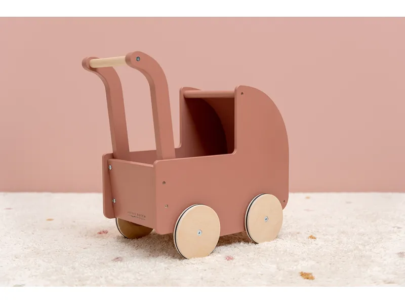 Little Dutch wooden doll pram incl. textiles and doll FSC